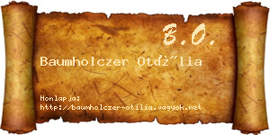 Baumholczer Otília névjegykártya
